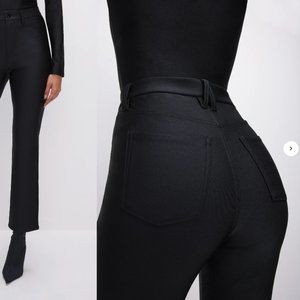 Good American Compression Shine Straight Pants Size 8